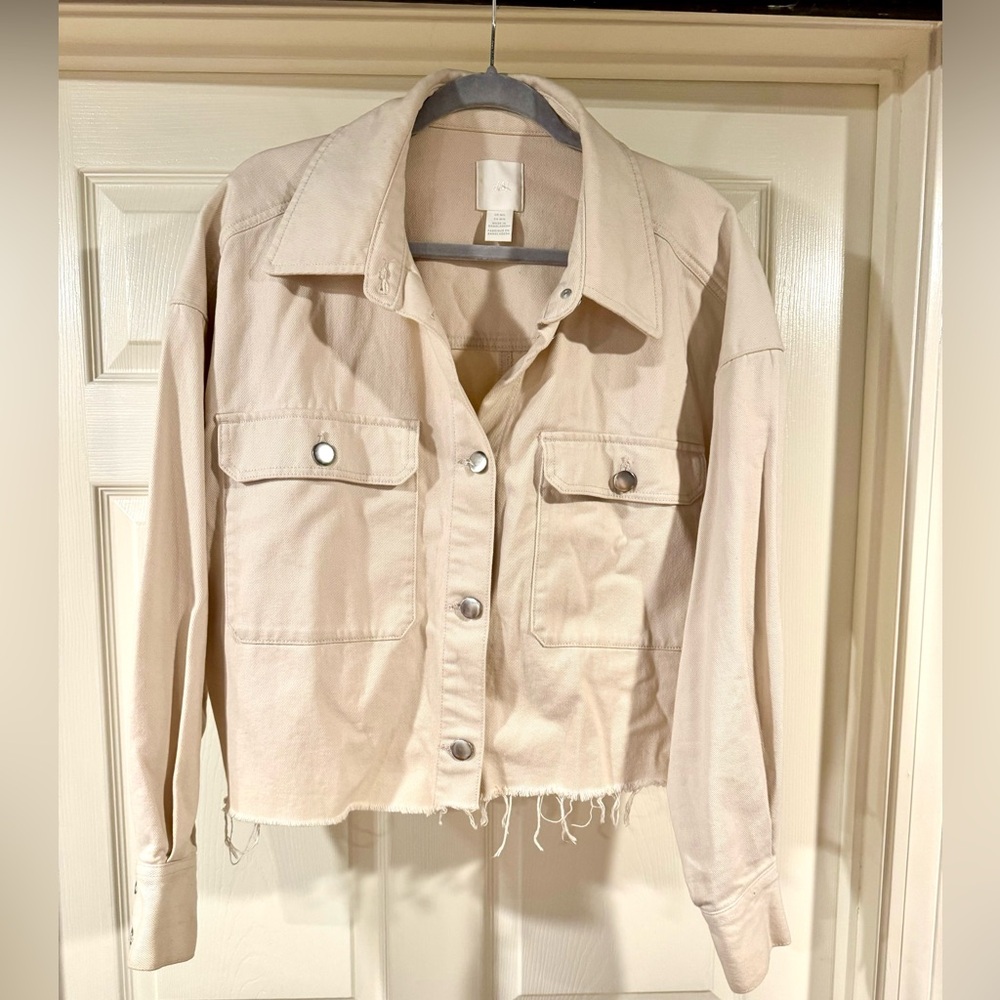 Cropped Utility Chore Jacket